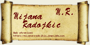 Mijana Radojkić vizit kartica